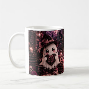 Süßer Gothic Rosa Geist Halloween Gruselige Umarmu Kaffeetasse