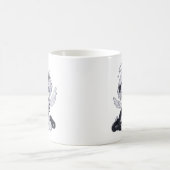 Süßer gothischer Engel Fee Chibi Schwarz & Weiß An Kaffeetasse (Mittel)