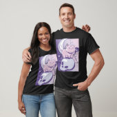 Süßer gothischer Katzenschädel T-Shirt (Unisex)