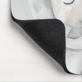 Süßer grauer Elefant Mousepad (Ecke)