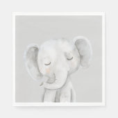 Süßer grauer Elefant Serviette (Vorderseite)