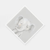 Süßer grauer Elefant Serviette (Ecke)