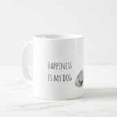 Süßer grauer Hund Kaffeetasse (Vorderseite Links)