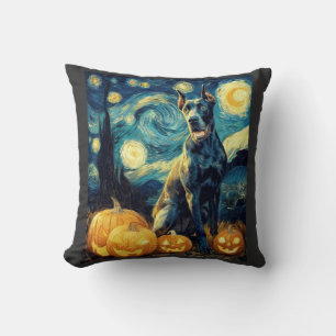Süßer Great Dane Hund Halloween Jack O Lantern Kür Kissen