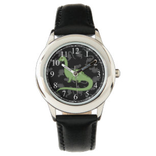 Süßer grüner Dinosaurier Armbanduhr