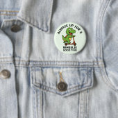 Süßer grüner Dinosaurier Button (Beispiel)