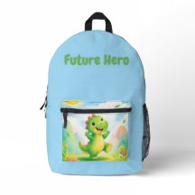Süßer grüner Dinosaurier Future Hero blaues Design