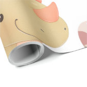 Süßer grüner Dinosaurier Geschenkpapier (Rolleneckpunkt)