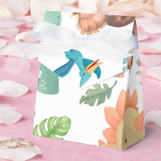 Süßer grüner Dinosaurier Geschenkschachtel (Hochzeit)