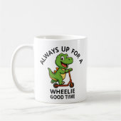 Süßer grüner Dinosaurier Kaffeetasse (Links)