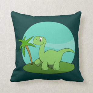 Süßer grüner Dinosaurier Kissen