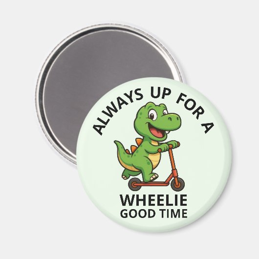 Süßer grüner Dinosaurier Magnet (Vorderseite/Rückseite)