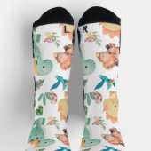 Süßer grüner Dinosaurier Socken (Oben)