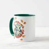 Süßer grüner Drache „Autismus großartiger Herbst“ Tasse (Vorderseite Links)