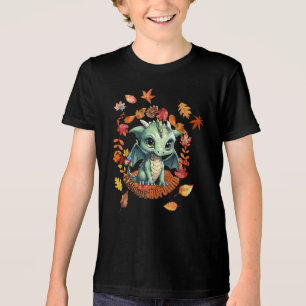 Süßer grüner Drache „Autismus großartiger Herbst“ Tri-Blend Shirt