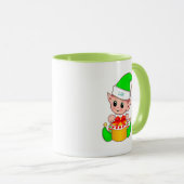 Süßer grüner Elf Tasse (VorderseiteRechts)