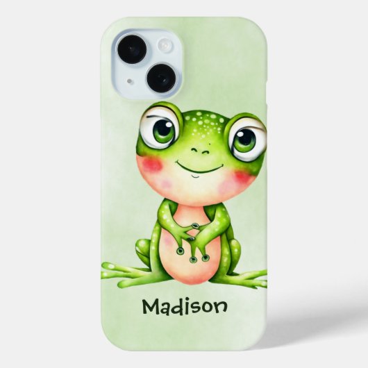 Süßer grüner Frosch Case-Mate iPhone Hülle (Rückseite)