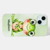 Süßer grüner Frosch Case-Mate iPhone Hülle (Rückseite (Horizontal))