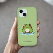 Süßer grüner Frosch iPhone 15 Hülle
