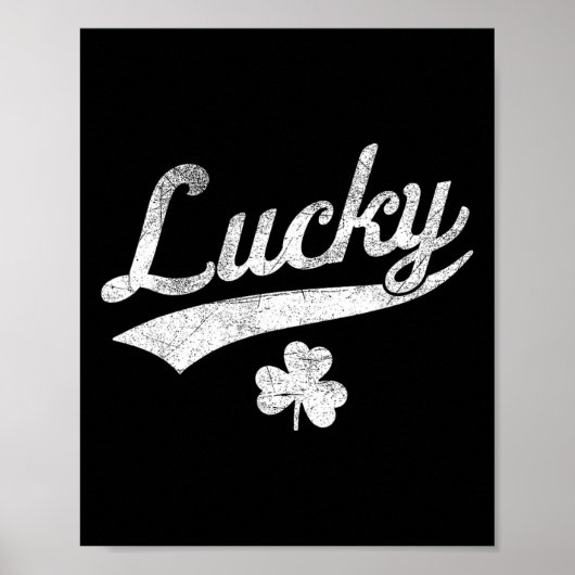 Süßer grüner Kleeblatt-glücklicher St. Patrick's D Poster (Vorne)