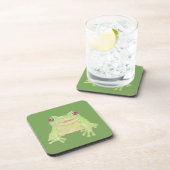 Süßer Grüner Laubfrosch - transparent. Getränkeuntersetzer (Rechte Seite)