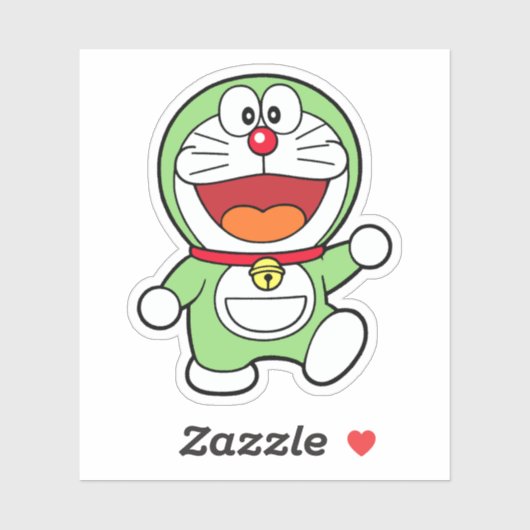 Süßer grüner Mini-Doraemon-Anime Aufkleber (Blatt)