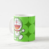 Süßer grüner Mini-Doraemon-Anime Kaffeetasse (Vorderseite Links)