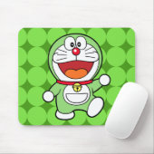 Süßer grüner Mini-Doraemon-Anime Mousepad (Mit Mouse)
