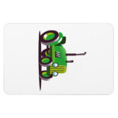 Süßer grüner Traktor Magnet (Horizontal)