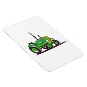 Süßer grüner Traktor Magnet