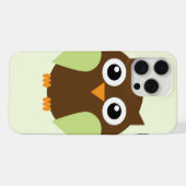 Süßer grüner Uhu iPhone Hülle (Rückseite (Horizontal))