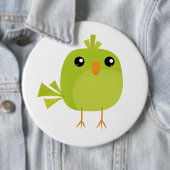 Süßer grüner Vogel-Cartoon Button (Beispiel)