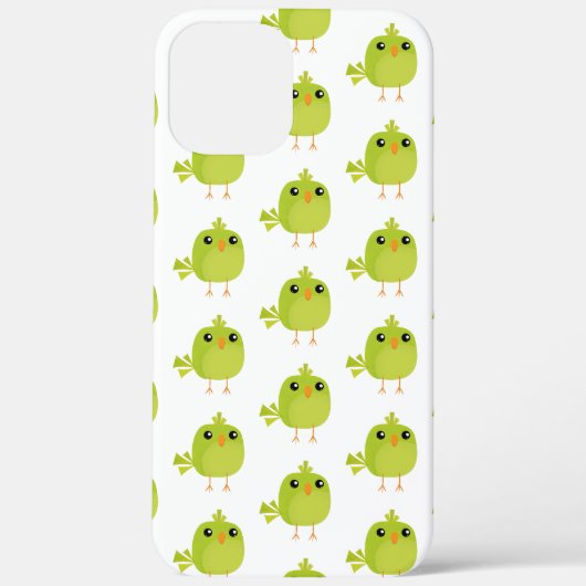Süßer grüner Vogel-Cartoon Case-Mate iPhone Hülle (Rückseite)