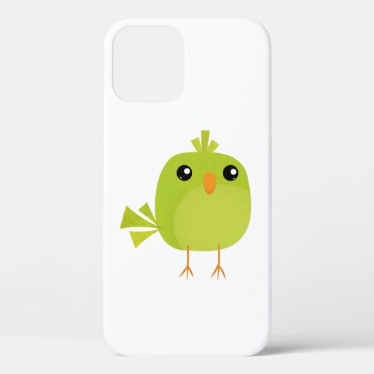 Süßer grüner Vogel-Cartoon Case-Mate iPhone Hülle (Rückseite)
