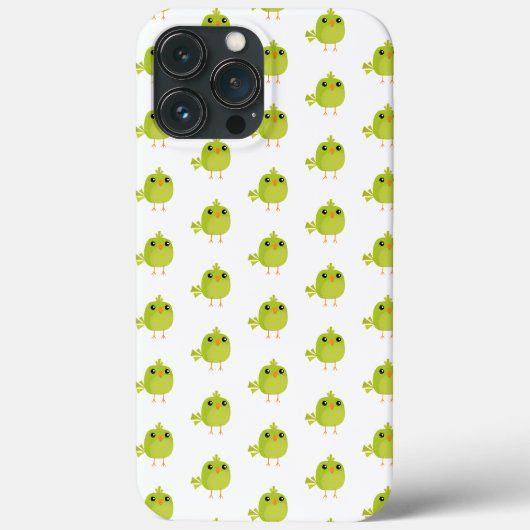 Süßer grüner Vogel-Cartoon Case-Mate iPhone Hülle (Rückseite)