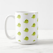 Süßer grüner Vogel-Cartoon Kaffeetasse (Links)