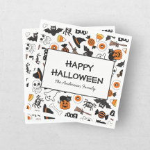 Süßer gruseliger Halloween Schwarz und Orange