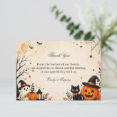 Süßer Gruseliger Herbst A Dankeskarte (Stehend Vorderseite)