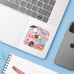 Süßer gruseliger Kawaii-Lehrer-Geist Halloween Aufkleber