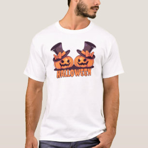 Süßer gruseliger Kürbis-Hexenhut-Halloween-Shirt T-Shirt