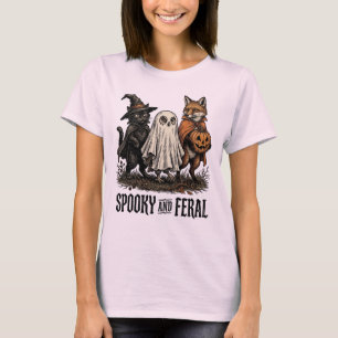Süßer gruseliger Kürbis mit Schleife Halloween-Des T-Shirt