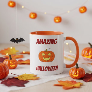 Süßer gruseliger Kürbis personalisiertes Halloween Tasse