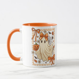Süßer gruseliger orange Halloween-Kaffeebecher Tasse