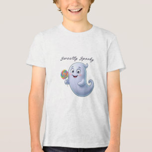 Süßer gruseliger süßer Geist mit Lutscher Tri-Blend Shirt