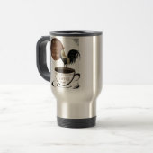 Süßer Hahn Kaffeezeit Reisebecher (Vorderseite Links)
