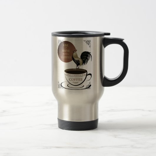 Süßer Hahn Kaffeezeit Reisebecher (Rechts)