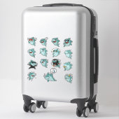 Süßer Hai-Emoji-Sticker-Pack Aufkleber (Koffer)