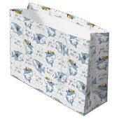Süßer Hai Große Geschenktüte (Rückseite Schrägansicht)