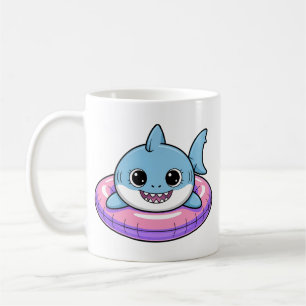 Süßer Haibaby mit Schwimmhilfe   Kinder Kaffeetasse