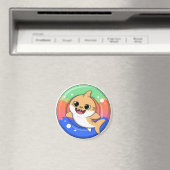 Süßer Haibaby mit Schwimmhilfe | Kinder Magnet (In Situ (Geschirrspüler))